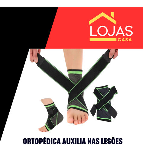 Tornozeleira De Compressão Ortopédica Confortável Ajustável
