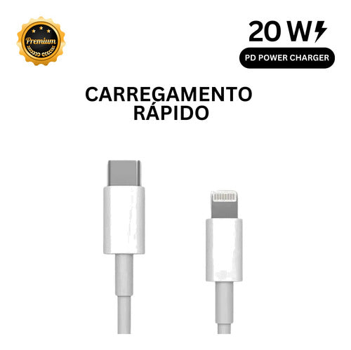 Cabo Usb-c Para iPhone X 11 12 13 14 Pro E Pro Max 1m Rápido