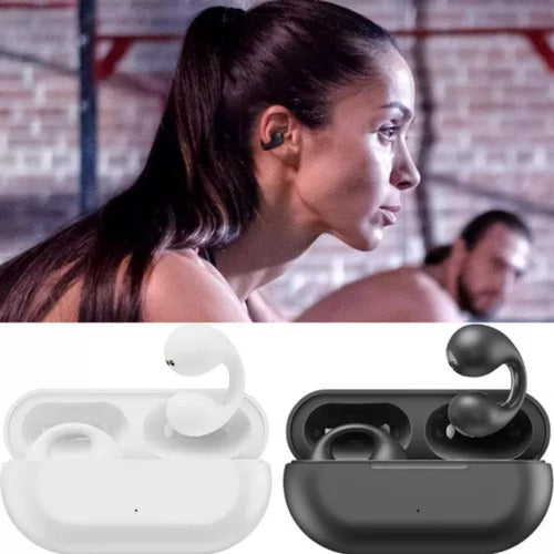 Fone De Ouvido Bluetooth Sem Fio Earcuffs Esportivo Brinco