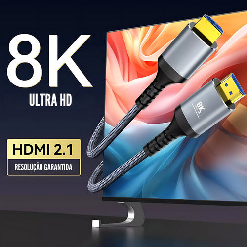 Cabo Hdmi 2m 8k 60hz Ultra Hd 2.1 4k 120hz Monitor Ps5 Xbox
