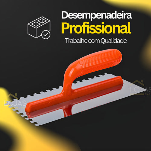 Desempenadeira De Aço Piso Porcelanato Argamassa Obras Gesso