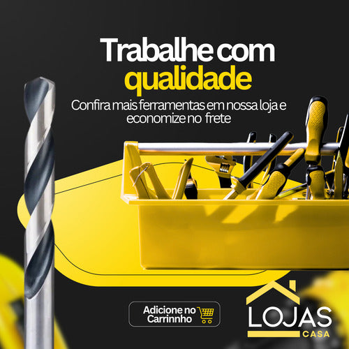 Broca 13mm Metais Chapa Aço Rápido Ferro Alumínio Din338 Hss