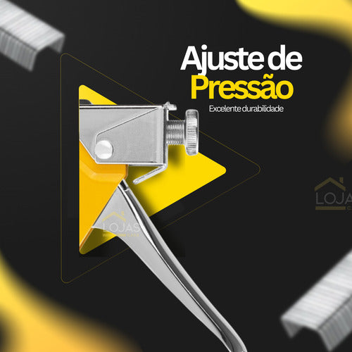 Pistola Grampeador Profissional Com Ajuste Pressão 3 Em 1