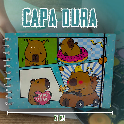 Livro Para Colorir Pintura Desenho Cute Capivara Goods
