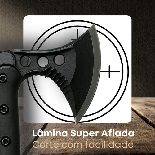 Machado Martelo Tático Tomahawk Militar Caça Camping Premium