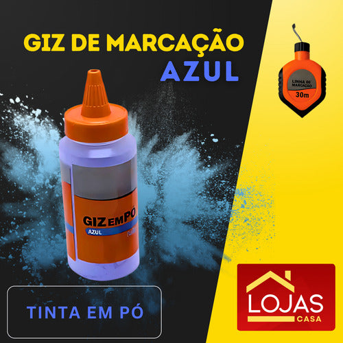Giz Em Pó De Linha P/ Marcação Gesseiro Terra Obra Madeira