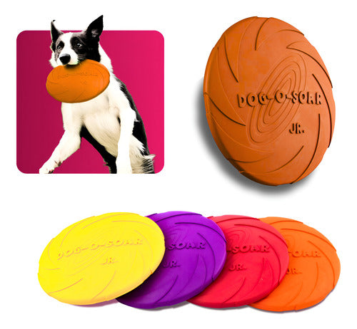 Disco Frisbee 22cm Borracha Brinquedo Cães Pets Lojas Casa