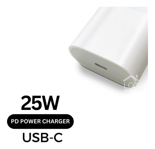 Fonte Carregador + Cabo Usb-c Para iPhone X 11 12 13 14 25w