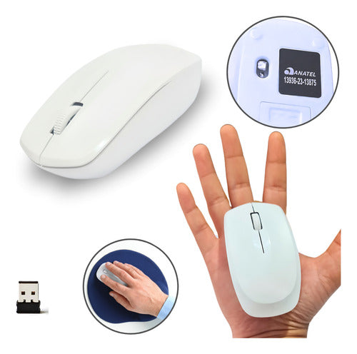 Mouse Sem Fio Sensor Óptico Profissional Confortável Cmos Un