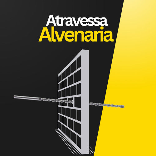 Broca 30cm  8 Mm Videa Longa Para Concreto Parede Alvenaria