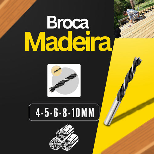 Kit 16 Brocas Com Estojo Ferro Concreto Madeira Videa Aço
