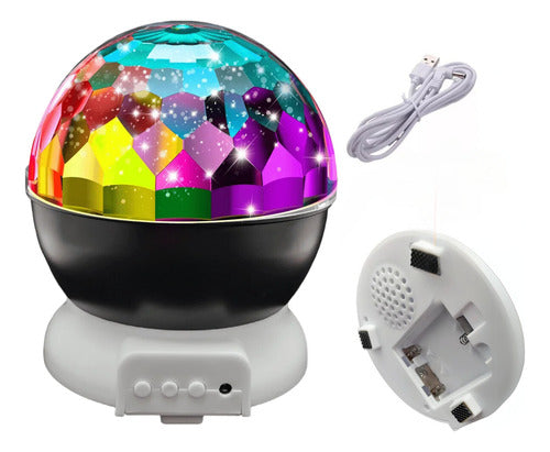 Iluminação Led Globo De Festa Mágico  Luz Rgb À Pilha Ou Usb