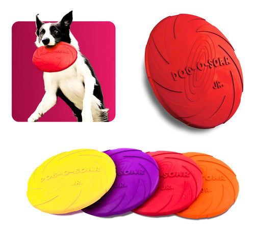 Disco Frisbee 22cm Borracha Brinquedo Cães Pets Lojas Casa