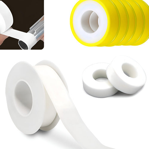 Kit Com 5 Rolo De Fita Veda Rosca Com Capa 12mmx10m