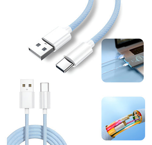 Cabo Usb Turbo Color Para Samsung Motorola LG A20 A32 A52 A7