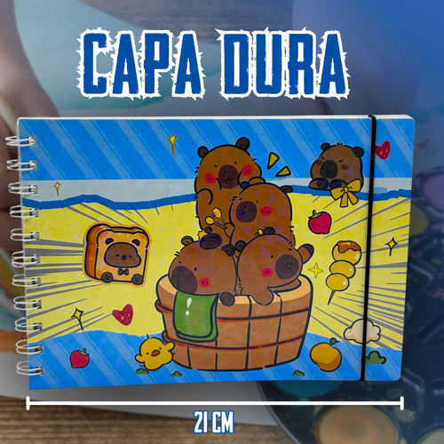 Livro Para Colorir Pintura Desenho Cute Capivara Goods