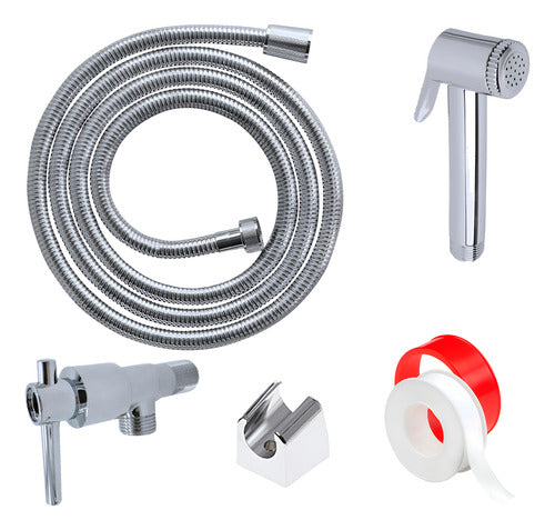 Kit Ducha Higiênica Metal 1.2 Metros Completa Gatilho