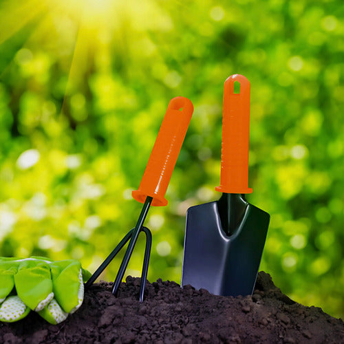 Kit Ferramentas De Plantio Jardinagem, Vasos, Hortas Laranja