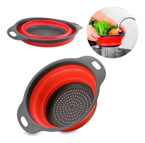 Escorredor De Silicone Retrátil Dobrável Para Arroz Legumes
