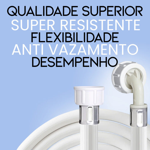 Mangueira Maquina De Lavar Roupa E Louças 2m Universal Forte