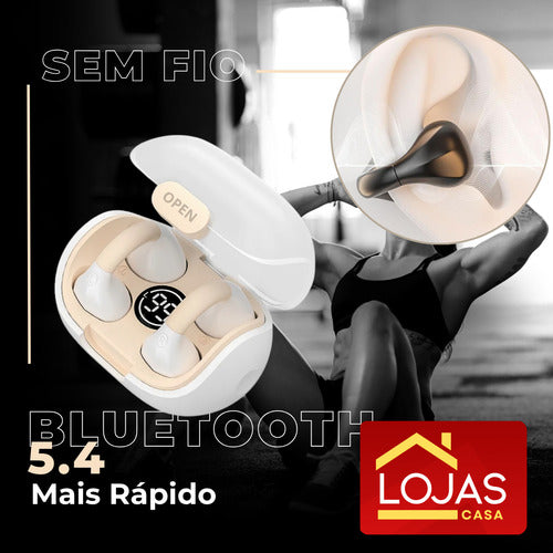 Fone De Ouvido Earcuff S/ Fio Esportivo Anti Queda Bluetooth