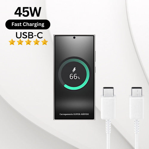 Fonte Cabo Super Rápido Para Samsung  A54 S21 S24 S25 Todos