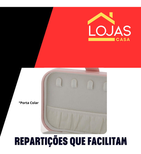 Porta Joias Portátil Viagem Estojo Bolsa Caixa Seguro Leve