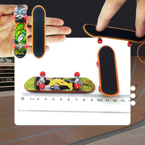 Kit 3 Skate Dedo Fingerboard Profissional Com Truck De Metal