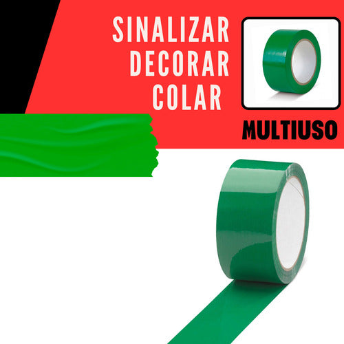 Rolo Durex Grande Adesivo 45m X 45mm Sinalizar Fita Multiuso