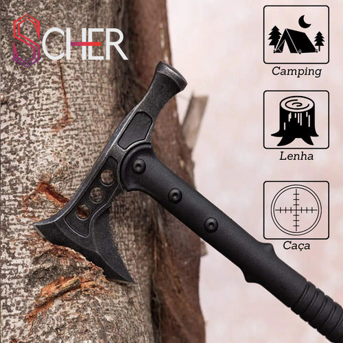 Machado Martelo Tático Tomahawk Militar Caça Camping Premium