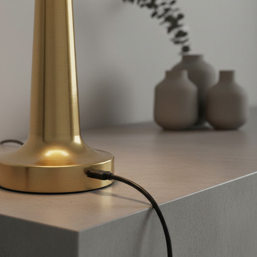 Luminária Abajur Touch Led Portátil S/ Fio Recarregável Luxo