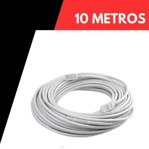 Cabo De Rede 10 Metros Internet Crimpado Rj45 Cat6 Premium