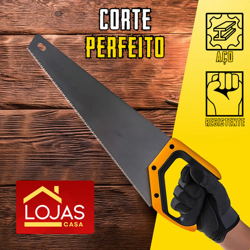 Serrote Em Aço Multiuso 55cm Cabo Emborrachado Profissional