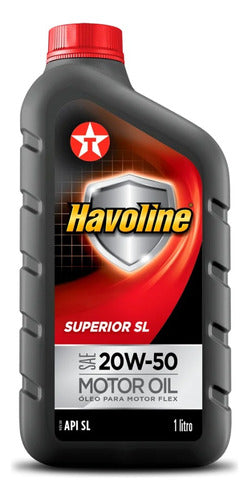 1 Litro Óleo Motor Mineral 20w50 Superior Sl Texaco Havoline
