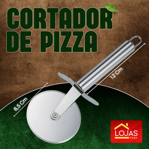 Cortador De Pizza - Profissional Lâmina Em Aço Inox Pastel