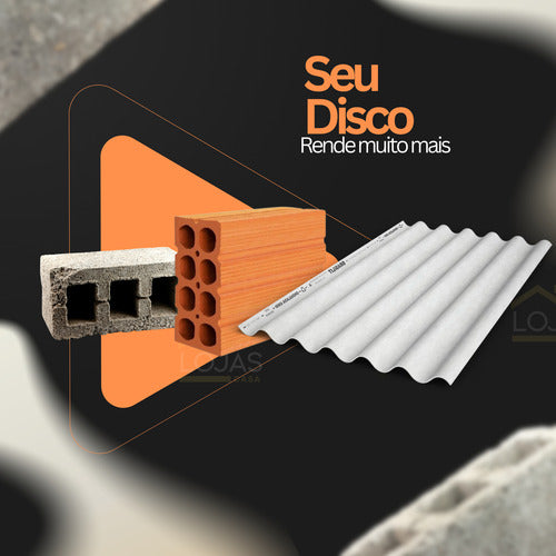 Disco De Corte Diamantado 180mm Alvenaria Tijolo Bloco 7 1/4