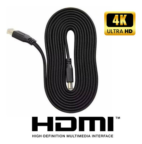 Cabo Hdmi 3 Metros Blindado 3d Full Hd Para  Tv Game Pc Not