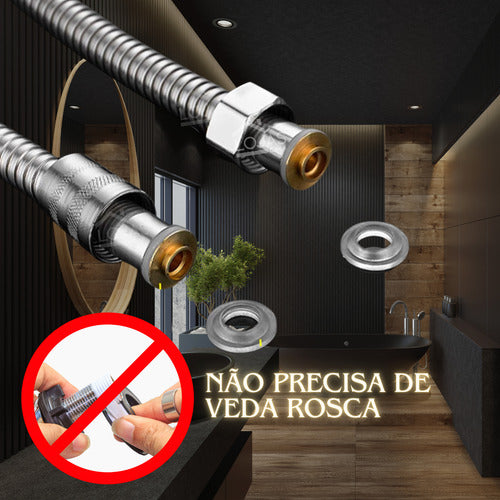 Engate Flexível De Chuveiro Ducha Higiênica 1,5m Mangueira
