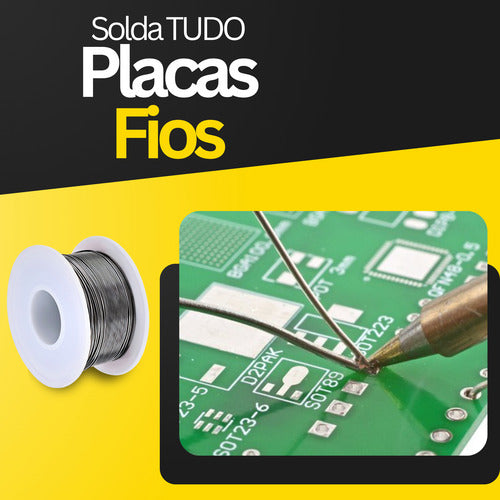 Rolo Fio De Solda Estanho 1mm Eletrônica Profissional 40g