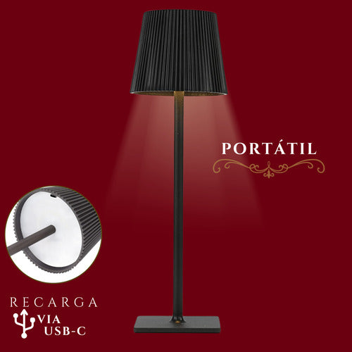 Luminária Mesa Abajur Led Ajustavel Sem Fio Recarregável