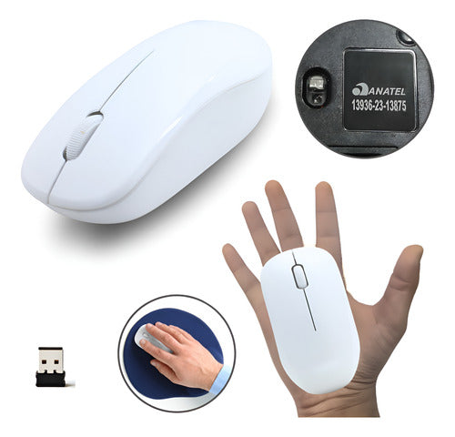 Mouse Sem Fio Sensor Óptico Profissional Confortável Cmos Un
