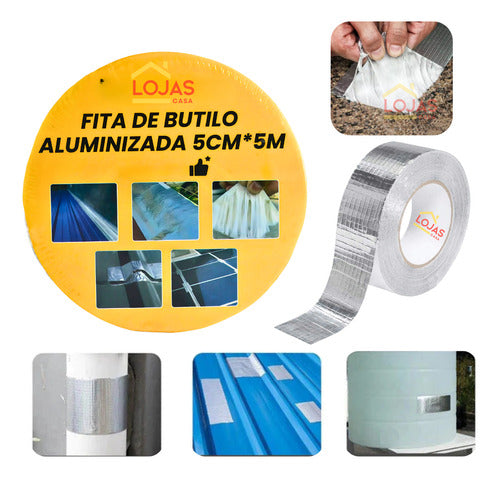 Fita Adesiva Vedação Multiuso Prova Dágua Butilo Impermeável