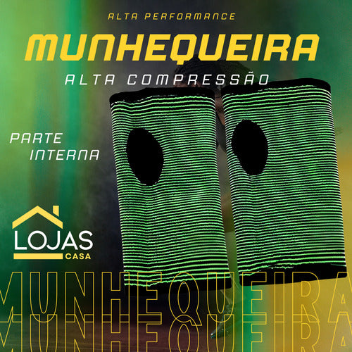 Kit Par Munhequeira Compressão Tendinite Artrite Dores Pulso
