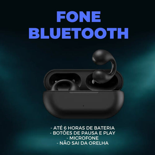 Fone De Ouvido Bluetooth Sem Fio Earcuffs Esportivo Brinco