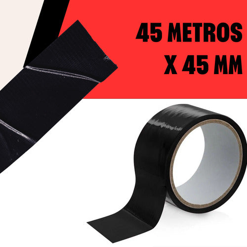 Rolo Durex Grande Adesivo 45m X 45mm Sinalizar Fita Multiuso