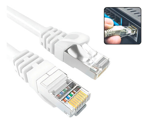 Cabo De Rede 10 Metros Internet Crimpado Rj45 Cat6 Premium