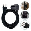 Cabo De Força Curvado 90o Para Tv LG Monitor Panela Fonte Pc