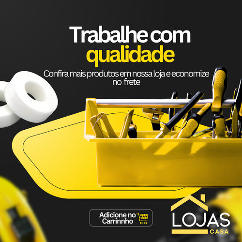 Kit Com 5 Rolo De Fita Veda Rosca Com Capa 12mmx10m