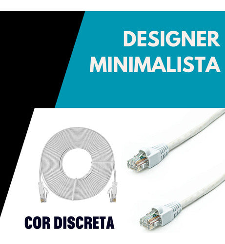 Cabo De Rede 15 Metros Lan Internet Crimpado Rj45 Cat6 Rápido Lojas Casa Transferencia 10000mb/s Super Rápido