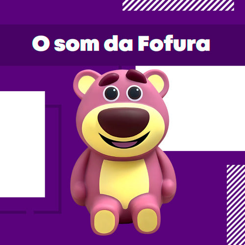 Caixa De Som Woofer Grave Sem Fio Ursinho Fofo Prova D'água